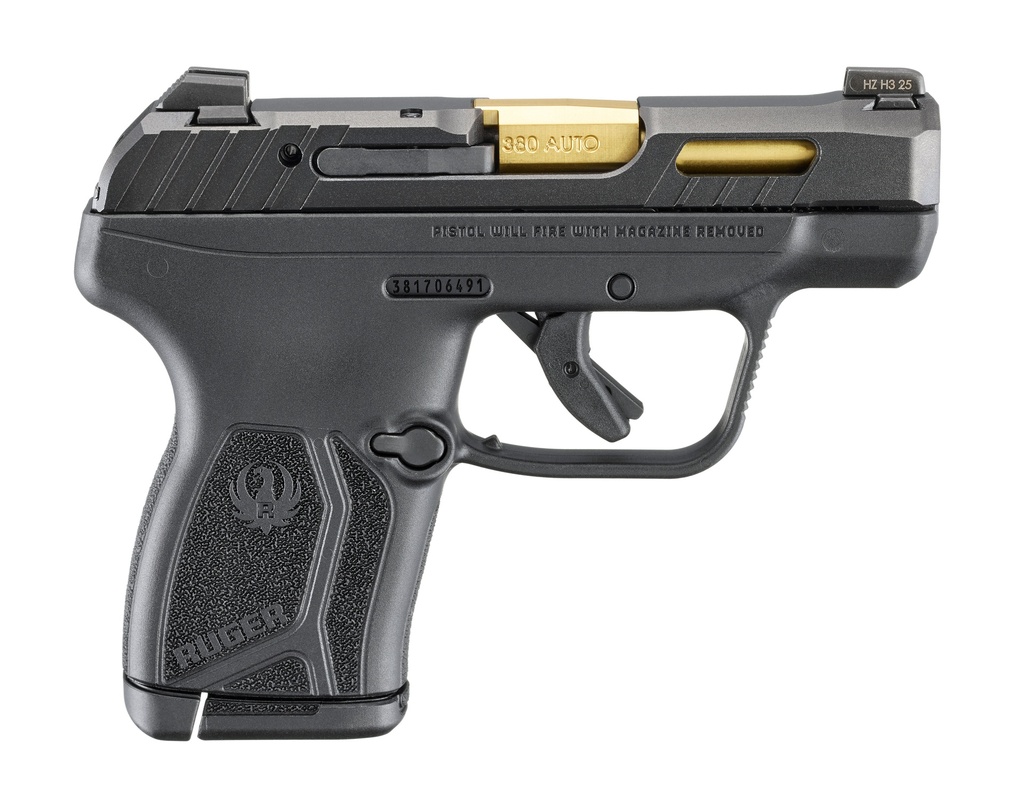 RUGER 13766 LCP MAX COMPACT FRAME 380 ACP 10+1 2.80" BLACK NITRIDE BARREL, BLACK NITRIDE ALLOY STEEL SERRATED SLIDE, BLACK POLYMER FRAME TEXTURED GRIP
