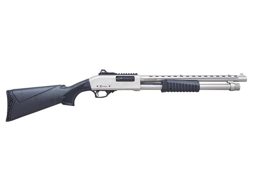 CITADEL FRMN2020SYN MARINER  FULL SIZE 20 GAUGE PUMP 3" 4+1 18.50" NICKEL FINISHED HEAT SHIELD BARREL, NICKEL FINISHED ALUMINUM RECEIVER W/PICATINNY RAIL, BLACK FIXED SYNTHETIC STOCK