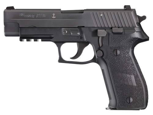 SIG SAUER MK25-10 P226 MK25 9MM LUGER 4.40" 10+1 BLACK HARDCOAT ANODIZED ALUMINUM FRAME WITH RAIL BLACK NITRON STAINLESS STEEL WITH ENGRAVED US NAVY ANCHOR SLIDE BLACK POLYMER GRIP
