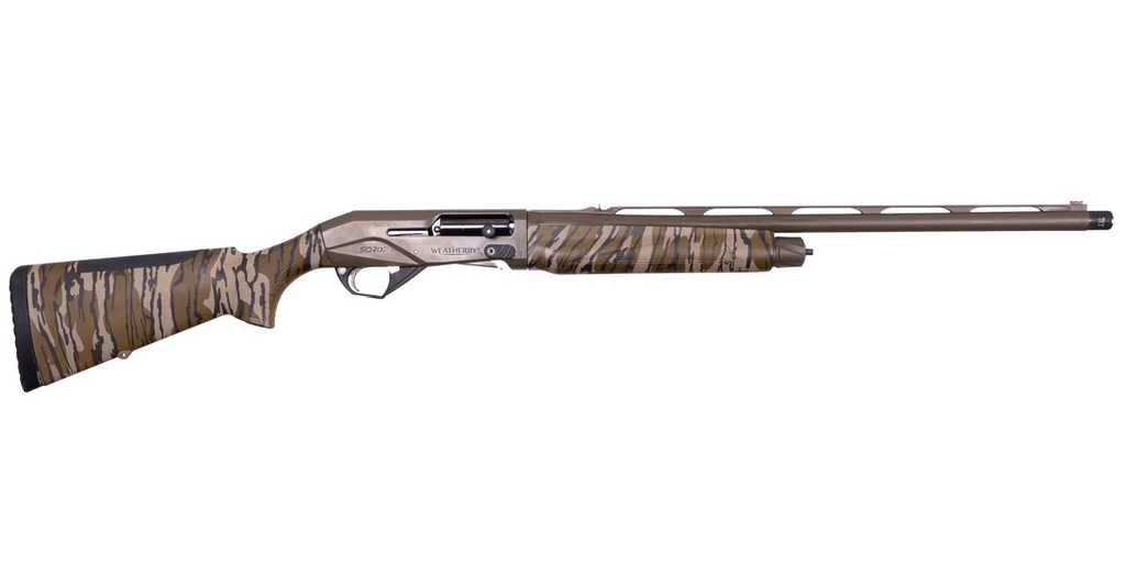 WEATHERBY XTB2024MAG SORIX TURKEY COMPACT 20 GAUGE SEMI AUTO 3.50" 2+1 24" BURNT BRONZE CERAKOTE VENT RIB BARREL & DRILLED & TAPPED RECEIVER, FIXED MOSSY OAK BOTTOMLAND SYNTHETIC STOCK, AMBIDEXTROUS