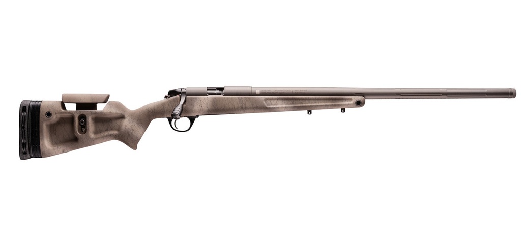 CVA PR5030N ENDURA PRO 45 CAL 26" TUNGSTEN CERAKOTE FLUTED THREADED BARREL, DRILLED & TAPPED STAINLESS STEEL RECEIVER, GRAYBOE EAGLE PRO DESERT CAMO W/BLACK WEBBING SYNTHETIC STOCK