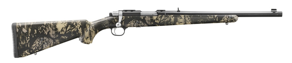 RUGER 7427 77/44  44 REM MAG 4+1 16.60" BLUED THREADED BARREL, BLUED ALLOY STEEL RECEIVER W/INTEGRAL SCOPE MOUNT, KRYPTEK OBSKURA NOX CAMO SYNTHETIC STOCK