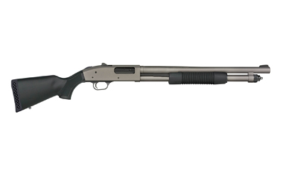 MOSSBERG 50790 590A1 PRO 12 GAUGE 6+1 18.50" TUNGSTEN GRAY CERAKOTE BARREL & STEEL DRILLED & TAPPED RECEIVER, BLACK SYNTHETIC STOCK