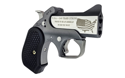 BOND ARMS BA30THXL-45LC/410 30TH XL  45 COLT (LONG COLT)/410 GAUGE 2 SHOT 3" ENGRAVED MATTE STAINLESS STEEL BARREL, ROUGH MATTE STAINLESS STEEL FRAME, BLACK B6 RESIN GRIPS