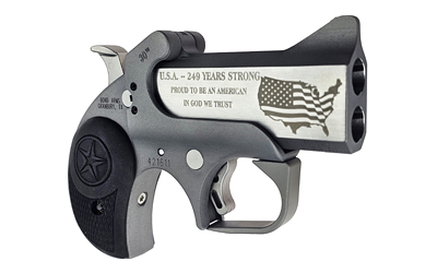 BOND ARMS BA30TH-45LC/410 30TH XL  45 COLT (LONG COLT)/410 GAUGE 2 SHOT 3" ENGRAVED MATTE STAINLESS STEEL BARREL, ROUGH MATTE STAINLESS STEEL FRAME, BLACK NYLON GRIPS