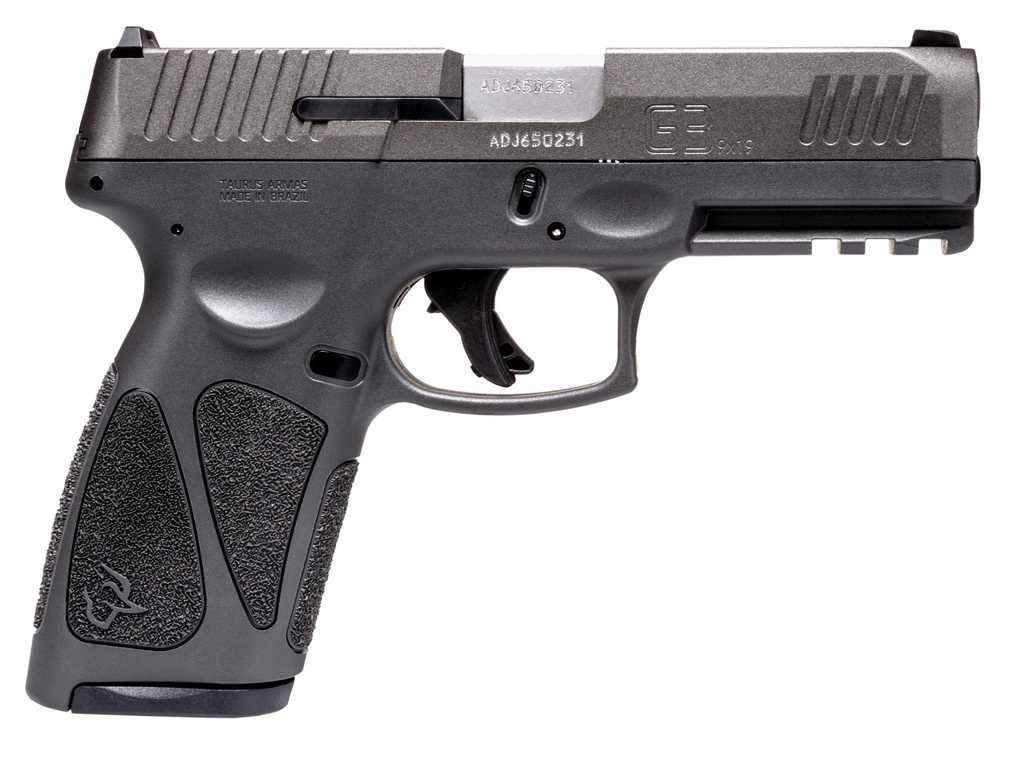 TAURUS 1-G3B94CG G3  FULL SIZE FRAME 9MM LUGER 17+1 4" STAINLESS STAINLESS STEEL BARREL, TUNGSTEN GRAY CERAKOTE STAINLESS STEEL SERRATED SLIDE, GRAY POLYMER FRAME W/PICATINNY RAIL