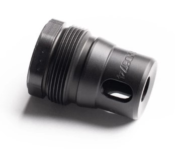 DEAD AIR RXD675 XRF XENO RIMFIRE MUZZLE BRAKE BLACK NITRIDE 17-4PH STAINLESS STEEL M10X1 THREADS 1.21" OAL 0.81" DIAMETER