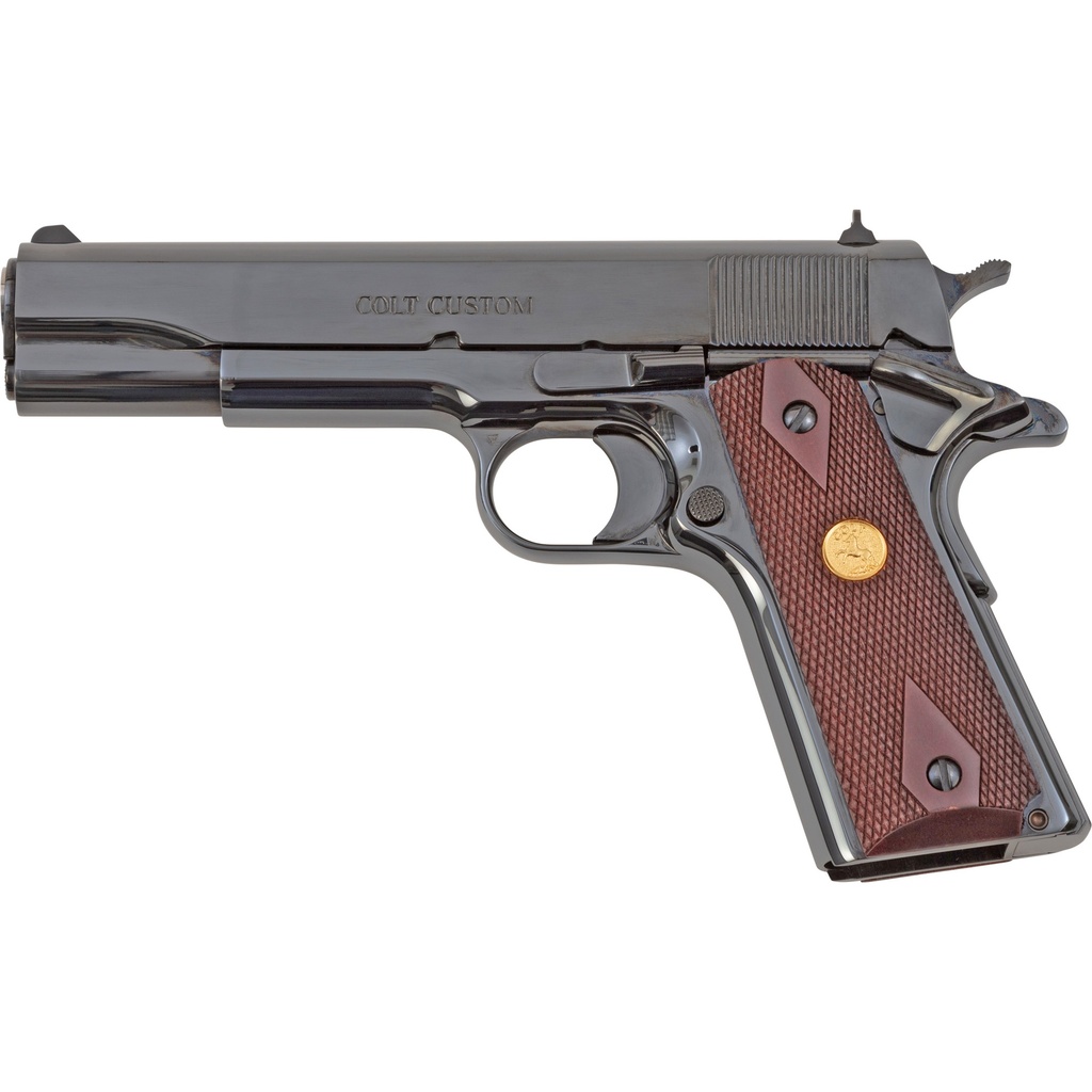 COLT MFG O1911C38RB GOVERNMENT  38 SUPER 9+1 5" NATIONAL MATCH BARREL, BLUED CARBON STEEL SERRATED SLIDE, BLUED CARBON STEEL FRAME W/BEAVERTAIL