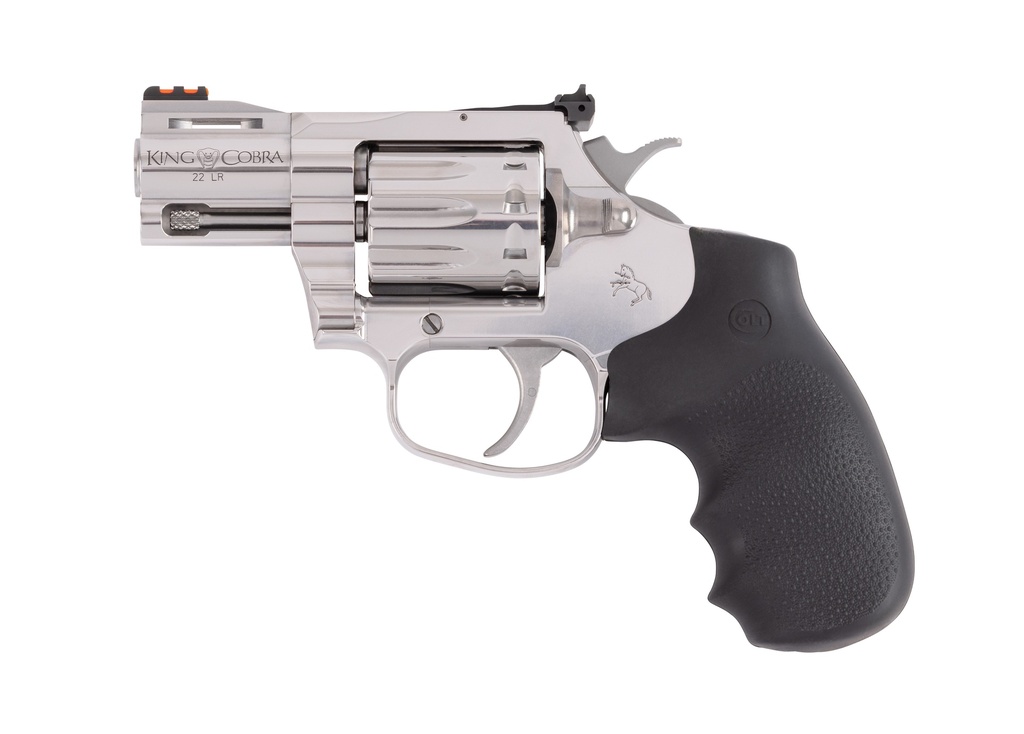 COLT MFG KCOBRA22SP2RFO KING COBRA  22 LR 10 SHOT 2" STAINLESS VENT RIB BARREL, STAINLESS CYLINDER & FRAME, BLACK RUBBER GRIP