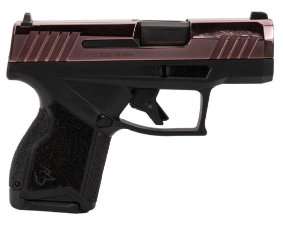 TAURUS 1-GX4M931-10RG GX4  MICRO-COMPACT FRAME 9MM LUGER 10+1 3.06" SATIN BLACK DLC STAINLESS STEEL BARREL, ROSE GOLD PVD SERRATED ALLOY STEEL SLIDE, MATTE BLACK STAINLESS STEEL FRAME, TEXTURED GRIP