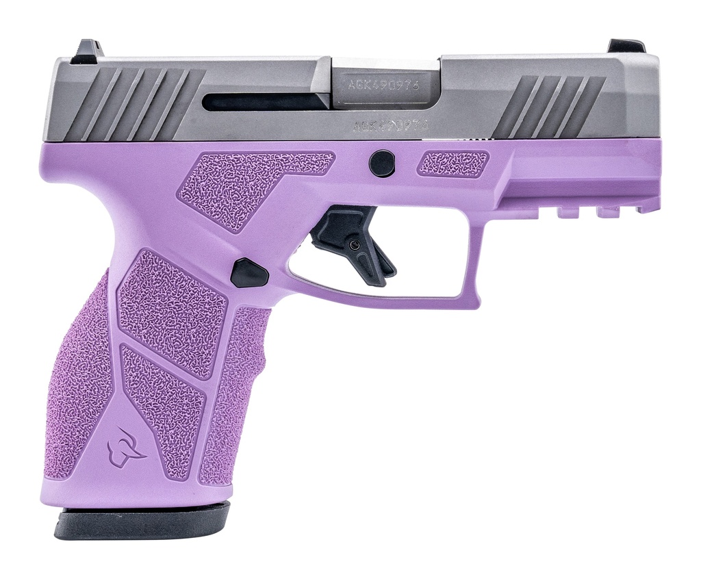 TAURUS 1-GX2939LP-10 GX2  9MM LUGER 10+1 3.37" MATTE STAINLESS STEEL BARREL, MATTE SERRATED STAINLESS STEEL SLIDE, LIGHT PURPLE POLYMER FRAME W/PICATINNY RAIL, POLYMER GRIP