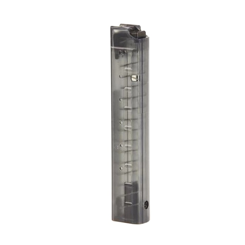 B&T FIREARMS BT30183N   30RD 9MM LUGER FITS MP9/TP9/APC9/SPC9 TRANSLUCENT BLACK POLYMER W/BUMPER