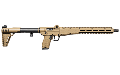 KEL-TEC SUB2K10GLKTAN SUB2000 GEN3 10MM AUTO 15+1 16.15" BLACK THREADED BARREL, TAN PICATINNY RAIL RECEIVER, M-LOK HANDGUARD, ROTATING FOREND, 3 POSITION ADJ TAN POLYMER STOCK, GLOCK 20 GRIP