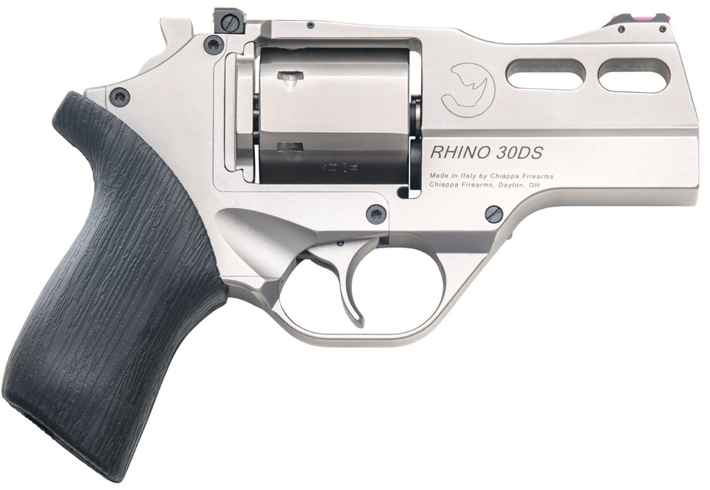 CHIAPPA FIREARMS 340.341 RHINO 30DS SMALL 10MM AUTO 6 SHOT 3" BLACK ANODIZED PICATINNY RAIL/VENT RIB BARREL, BLACK CYLINDER BLACK ANODIZED ALUMINUM FRAME W/PICATINNY RAIL, WALNUT GRIP