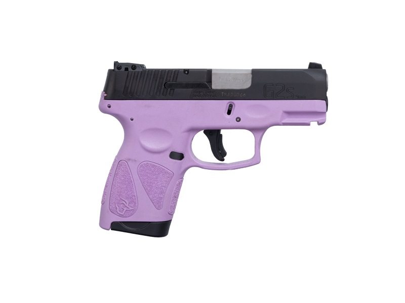 TAURUS 1G2S931LP G2S  COMPACT FRAME 9MM LUGER 7+1 3.26" MATTE STAINLESS STEEL BARREL, MATTE BLACK SERRATED ALLOY STEEL SLIDE, LIGHT PURPLE POLYMER FRAME W/PICATINNY RAIL & POLYMER GRIP, RIGHT HAND