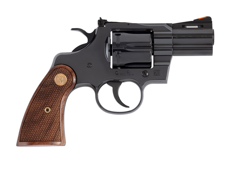 COLT MFG PYTHONBP2WTS PYTHON  357 MAG/38 SPECIAL 6 SHOT 2.50" BLUED CARBON STEEL VENT RIB BARREL, CYLINDER & FRAME, WOOD GRIP, EXPOSED HAMMER