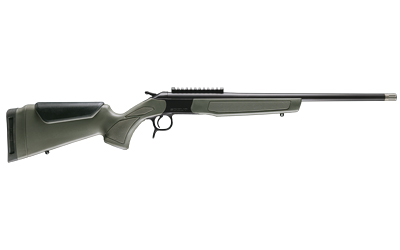 CVA CR4918 SCOUT SPUR COMPACT 410 GAUGE 1RD 20" BLUED SINGLE SHOT BARREL, BLUED RECEIVER W/PICATINNY RAIL, OD GREEN & BLACK SYNTHETIC STOCK
