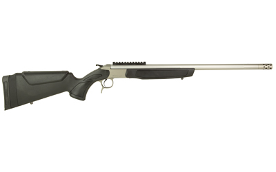 CVA CR4443 SCOUT  450 BUSHMASTER 1RD 22" BLUED THREADED BARREL, BLUED PICATINNY RAIL RECEIVER, STEALTH GRAY FIXED SYNTHETIC STOCK