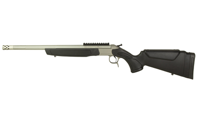 CVA CR4444S SCOUT TAKEDOWN 44 MAG 1RD 20" STAINLESS FLUTED THREADED BARREL, STAINLESS STEEL RECEIVER W/PICATINNY RAIL, ADJ COMB & LOP BLACK SYNTHETIC STOCK