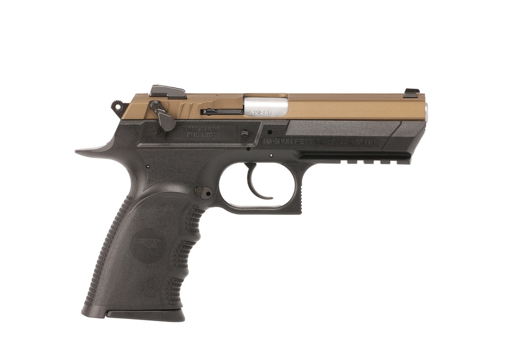 MAGNUM RESEARCH BE94133RLBB BABY EAGLE III  40 S&W 12+1 4.43" BURNT BRONZE CARBON STEEL SLIDE BLACK TEXTURED