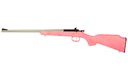 CRICKETT KSA2441 GEN2  YOUTH 22 LR 1RD 16.13" STAINLESS SINGLE SHOT BARREL, STAINLESS STEEL RECEIVER, PINK W/GOLD WEBBING FIXED SYNTHETIC STOCK