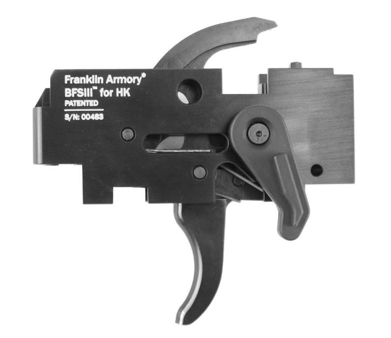 FRANKLIN ARMORY 0550000BLK BINARY  BLACK CURVED TRIGGER FITS HK 91/93 AMBIDEXTROUS