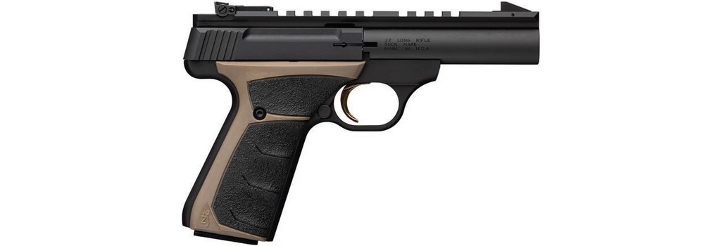BROWNING 051604490 BUCK MARK FIELD TARGET MICRO 22 LR 10+1 4" MATTE BLUED BULL BARREL, MATTE BLACK SERRATED W/PICATINNY RAIL SLIDE, MATTE BLACK ALUMINUM FRAME, UFX OVERMOLDED GRIP
