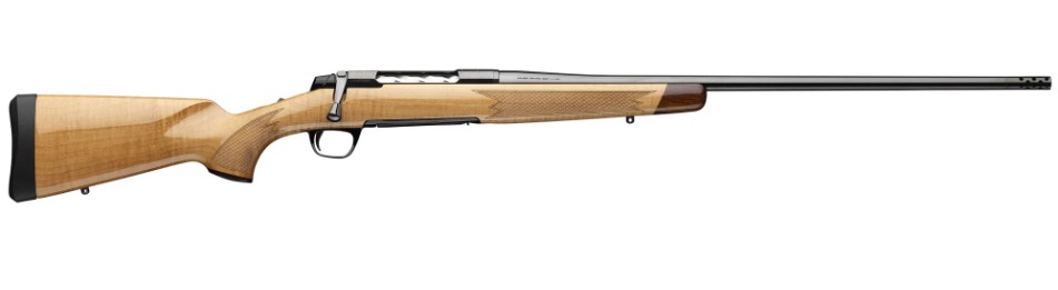 BROWNING 036080218 X-BOLT 2 MEDALLION 308 WIN 4+1 22" BLUE POLISHED THREADED BARREL & DRILLED & TAPPED CARBON STEEL RECEIVER, FIXED GLOSS AAAA MAPLE WOOD STOCK, RADIAL MUZZLE BRAKE
