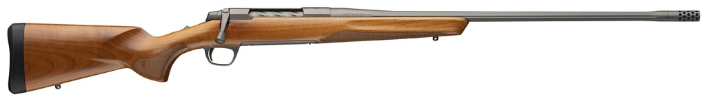 BROWNING 036067298 X-BOLT 2 SPEED FULL SIZE 7MM PRC 3+1 26" TUNGSTEN CERAKOTE FLUTED THREADED BARREL, TUNGSTEN CERAKOTE DRILLED & TAPPED STEEL RECEIVER, FIXED AAA DARK MAPLE STOCK, RADIAL MUZZLE BRAKE