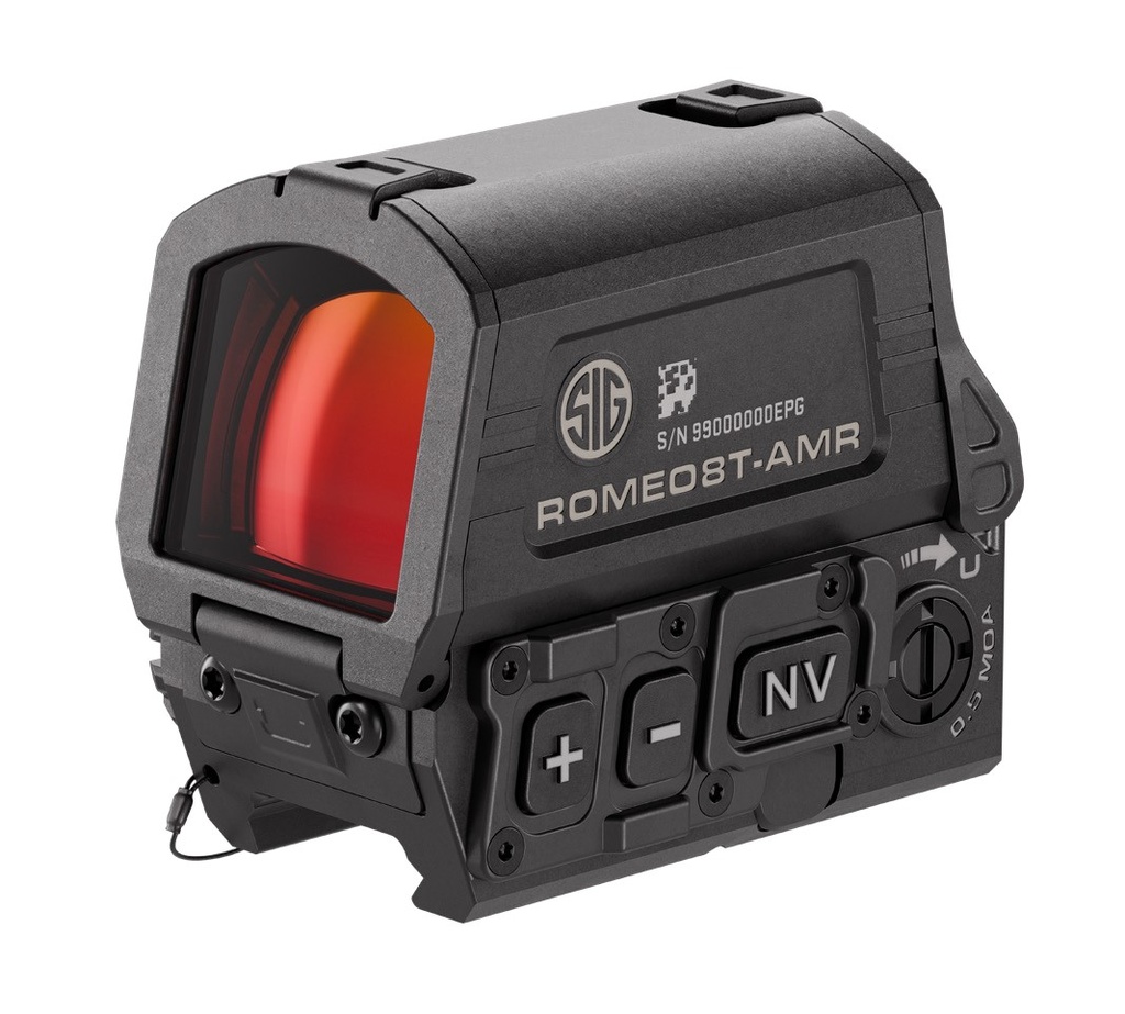 SIG SAUER ELECTRO-OPTICS SOR8T101 ROMEO8T AMR MATTE BLACK 1X40MM QUAD BALLISTIC CIRCLE DOT 2.0 RETICLE, RIFLE