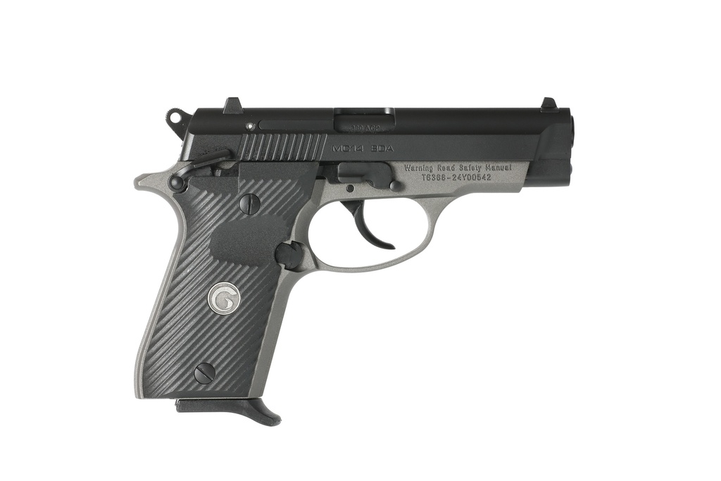 GIRSAN 390817 MC14BDA  380 ACP 13+1 3.80" BLACK STEEL BARREL, BLACK SERRATED STEEL SLIDE, STAINLESS ALUMINUM FRAME W/BEAVERTAIL, BLACK POLYMER GRIP