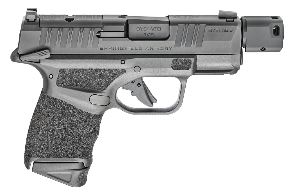 SPRINGFIELD ARMORY HC9389BTOSPMSLC HELLCAT MICRO-COMPACT OSP 9MM LUGER 3.80" THREADED/COMPENSATED 10+1, BLACK, POLYMER FRAME, SERRATED/OPTIC CUT SLIDE, MANUAL SAFETY