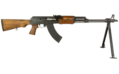 ZASTAVA ARMS USA ZR72762W ZPAP M72 RPK 7.62X39MM 30+1 21" BLACK FINNED BARREL BLACK, BLACK STEEL RECEIVER, FIXED WALNUT STOCK, DETACHABLE BIPOD