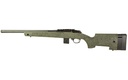 BERGARA RIFLES BMR012 BMR-X CARBON FIBER 17 HMR 10+1 18" CARBON FIBER THREADED BARREL, BLACK CERAKOTE PICATINNY RAIL STEEL RECEIVER, ADJ LOP BLACK W/GREEN WEBBING SYNTHETIC STOCK