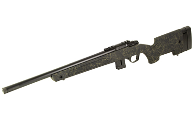 BERGARA RIFLES BMR011 BMR-X  17 HMR 10+1 18" BLUED HEAVY THREADED BARREL, BLUED PICATINNY RAIL RECEIVER, ADJ LOP GREEN W/BLACK WEBBING SYNTHETIC STOCK