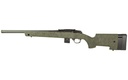 BERGARA RIFLES BMR008 BMR-X CARBON FIBER 22 LR 10+1 18" CARBON FIBER THREADED BARREL, BLACK CERAKOTE PICATINNY RAIL STEEL RECEIVER, ADJ LOP BLACK W/GREEN WEBBING SYNTHETIC STOCK