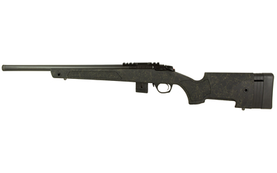 BERGARA RIFLES BMR007 BMR-X  22 LR 10+1 18" BLUED HEAVY THREADED BARREL, BLUED PICATINNY RAIL RECEIVER, ADJ LOP GREEN W/BLACK WEBBING SYNTHETIC STOCK