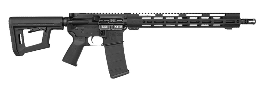 DIAMONDBACK DB1718K001 DB15  5.56 NATO 30+1 16" BLACK NITRIDE THREADED BARREL, BLACK HARDCOAT ANODIZE PICATINNY RAIL ALUMINUM RECEIVER, ADJUSTABLE BLACK SYNTHETIC STOCK, MAGPUL MOE GRIP