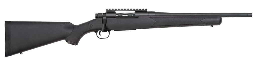 MOSSBERG 28231 PATRIOT CARBINE 450 BUSHMASTER 5+1 18" MATTE BLUED THREADED BULL BARREL, MATTE BLUED PICATINNY RAIL RECEIVER, BLACK FIXED SYNTHETIC STOCK