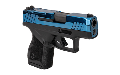 TAURUS 1-GX4M931-B GX4  MICRO-COMPACT FRAME 9MM LUGER 13+1 3.06" SATIN BLACK DLC STAINLESS STEEL BARREL, BLUE PVD SERRATED ALLOY STEEL SLIDE, MATTE BLACK STAINLESS STEEL FRAME, TEXTURED GRIP