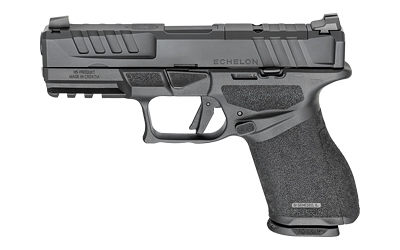 SPRINGFIELD ARMORY EC9409BLCU ECHELON  COMPACT FRAME 9MM LUGER 10+1 4" BLACK MELONITE STEEL BARREL & OPTIC READY/SERRATED SLIDE, BLACK POLYMER FRAME W/PICATINNY RAIL, TEXTURED GRIP, AMBIDEXTROUS