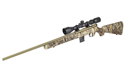 SAVAGE ARMS 96867 93 XP 17 HMR 10+1 21" COYOTE TAN CERAKOTE BUTTON-RIFLED BARREL & DRILLED & TAPPED STEEL RECEIVER, BRUSH CAMOUFLAGE FIXED SYNTHETIC STOCK, WEAVER 3-9X40MM