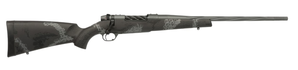 WEATHERBY MLW01N7MMBR2B MARK V LIVE WILD 7MM BC 3+1 20" CARBON GRAY CERAKOTE FLUTED THREADED BARREL & DRILLED & TAPPED RECEIVER, BLACK W/GRAY ACCENTS FIXED POLYMER STOCK, RIGHT HAND