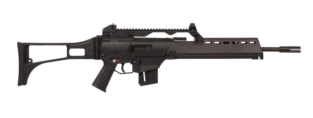 HK 81000995 G36  22 LR 10+1 18.13" BLACK BARREL W/FLASH SUPPRESSOR, BLACK RECEIVER W/PICATINNY RAIL, BLACK FOLDING SYNTHETIC STOCK, BLACK POLYMER GRIP