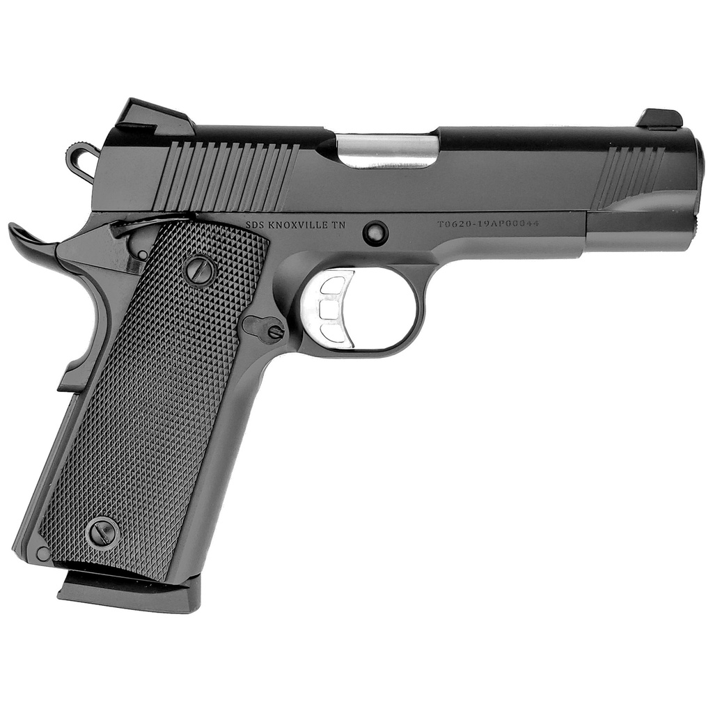 TISAS 10100119 1911 CARRY B45 COMPACT FRAME 45 ACP 8+1, 4.25" HARD CHROMIUM COATED STEEL BARREL, BLACK CERAKOTE SERRATED STEEL SLIDE, DARK GRAY CERAKOTE STEEL FRAME W/BEAVERTAIL, AMBIDEXTROUS
