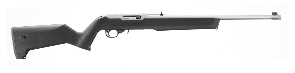 RUGER 31217 10/22  22 LR 10+1 18.50" CLEAR SATIN THREADED BARREL, DRILLED & TAPPED RECEIVER, M-LOK FOREND, BLACK MAGPUL MOE X-22 SYNTHETIC STOCK