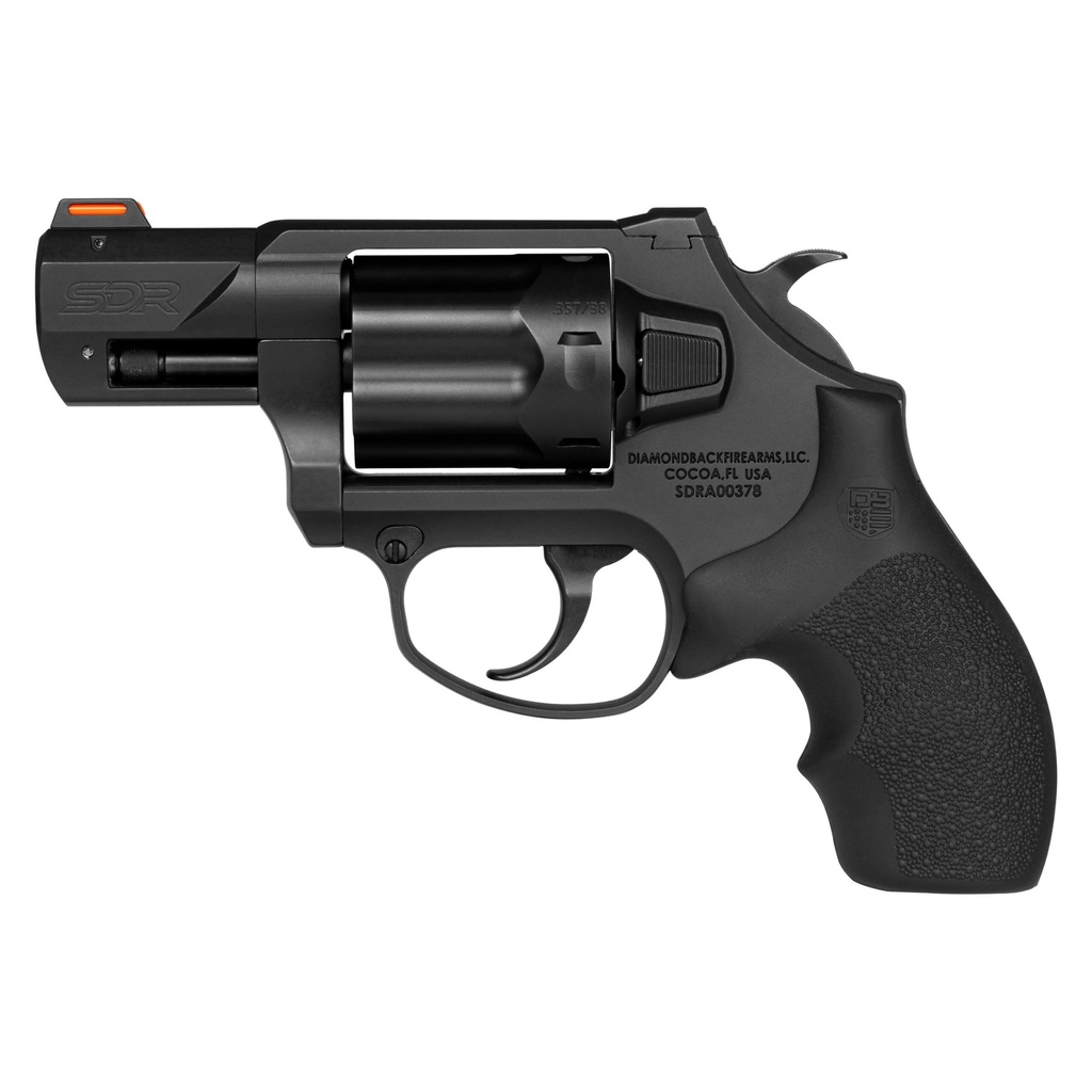 DIAMONDBACK DB0700S001 SDR  SMALL 357 MAG/38 SPECIAL +P 6 SHOT 2" BLACK NITRIDE STAINLESS STEEL BARREL, CYLINDER & FRAME, BLACK HOGUE RUBBER GRIP, EXPOSED HAMMER