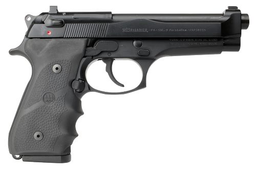 BERETTA USA J92F700 92FS BRIGADIER 9MM LUGER 10+1 4.90" STEEL BARREL, BLACK STAINLESS STEEL SERRATED SLIDE, BLACK ALUMINUM FRAME, BLACK STIPPLED RUBBER GRIP