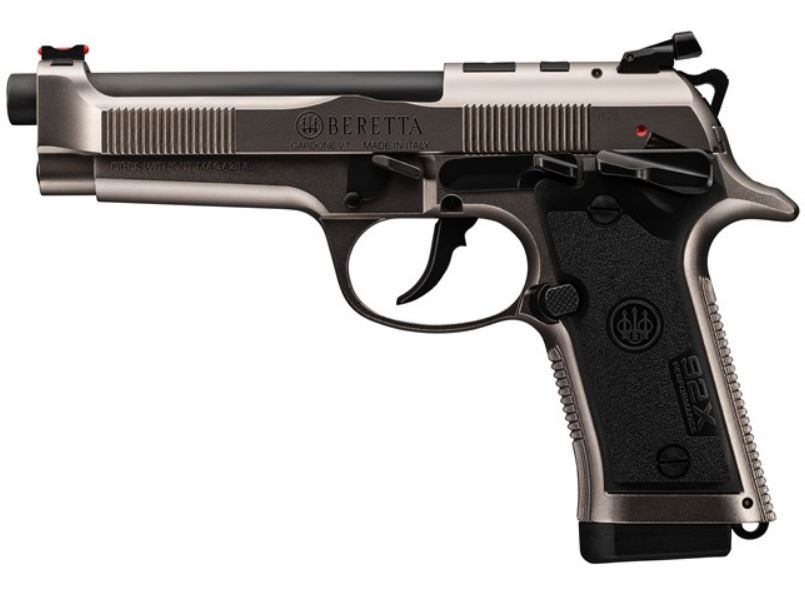 BERETTA USA J92XRD21 92X PERFORMANCE DEFENSIVE FULL SIZE FRAME 9MM LUGER 15+1, 4.90" BLACK BARREL, GRAY NISTAN OPTIC READY/SERRATED STEEL SLIDE & FRAME W/BEAVERTAIL