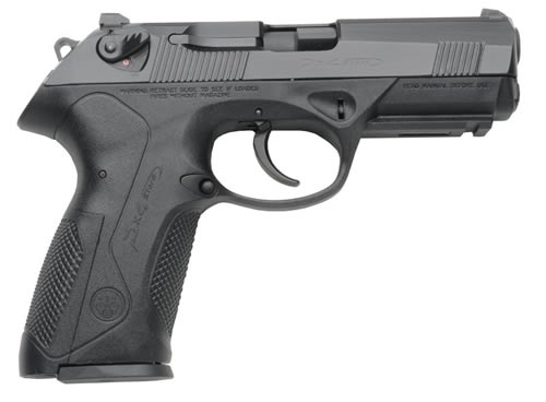 BERETTA USA JXF4F21 PX4 STORM  FULL SIZE FRAME 40 S&W 14+1, 4.10" BLACK STEEL BARREL, BLACK BRUNITON SERRATED STEEL SLIDE, BLACK POLYMER FRAME W/PICATINNY RAIL, AMBIDEXTROUS